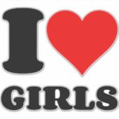 STICKER J'AIME LES FILLES (Devant)