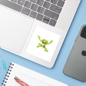 Sticker J'aime les grenouilles (Ordinateur portable avec iPhone)