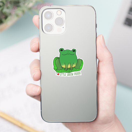 Sticker J'aime les grenouilles (Téléphone)