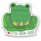 Sticker J'aime les grenouilles (Recto)