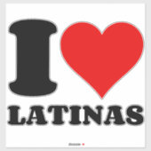 STICKER J'AIME LES LATINAS (Feuille)