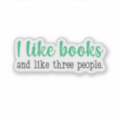 Sticker J'aime les livres (Devant)