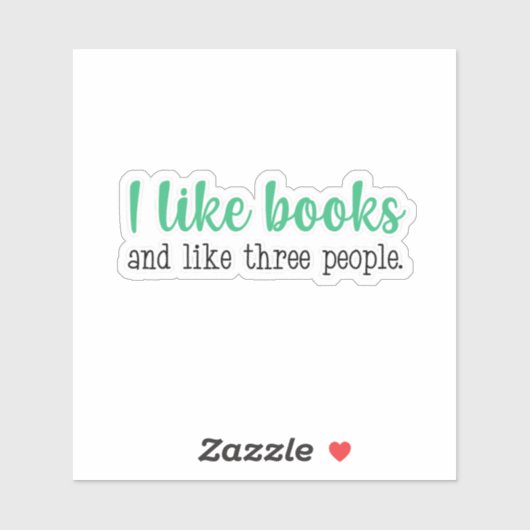 Sticker J'aime les livres (Feuille)