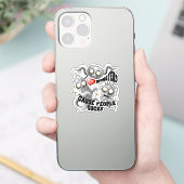 Sticker J'aime les monstres parce que les gens aiment les  (Téléphone)