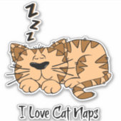 Sticker J'Aime Les Naps De Chat (Devant)
