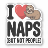 Sticker J'Aime Les Naps Mignonnes Soins (Devant)