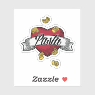 Sticker J'aime les pâtes