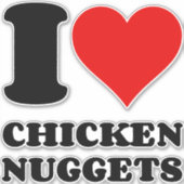 STICKER J'AIME LES POULET NUGGETS (Devant)