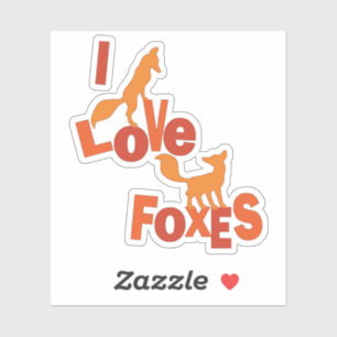 Sticker J'Aime Les Renards
