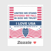 STICKER J'AIME LES USA (Feuille)