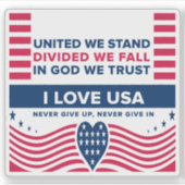 STICKER J'AIME LES USA (Devant)