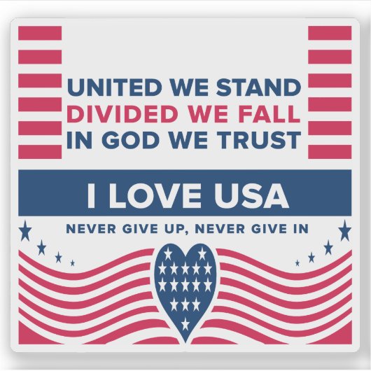 STICKER J'AIME LES USA (Devant)