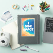 Sticker J'aime l'espace (Couverture iPad)