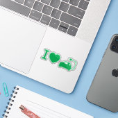 Sticker J'aime {Love} NEVs (Ordinateur portable avec iPhone)