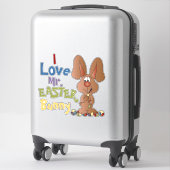 Sticker J'Aime M. Bunny Pâques (Sur valise)