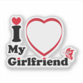 Sticker J'aime ma petite amie (Devant)