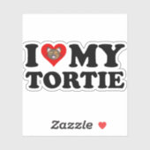 Sticker J'Aime Ma Tortie (Feuille)