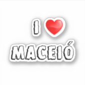 Sticker J'aime Maceió (Devant)