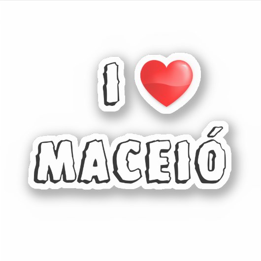 Sticker J'aime Maceió (Devant)