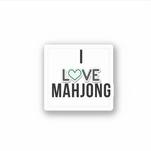Sticker J'aime Mahjong (Devant)