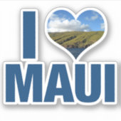 Sticker J'aime Maui Hawaii (Devant)