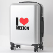 Sticker J'aime Melton (Sur valise)
