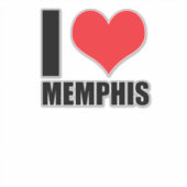 Sticker J'aime Memphis (Devant)