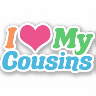 Sticker J'Aime Mes Cousins