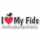 Sticker J'aime mes Fids Canari Pinson (Devant)