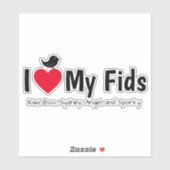 Sticker J'aime mes Fids Canari Pinson (Feuille)