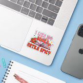 Sticker J'aime mes livres extra épicés (Ordinateur portable avec iPhone)