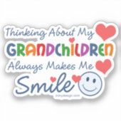 Sticker J'Aime Mes Petits-Enfants Coupe Contour (Recto)