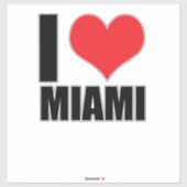 Sticker J'aime Miami (Feuille)