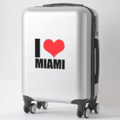 Sticker J'aime Miami (Sur valise)