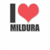 Sticker J'aime Mildura (Devant)