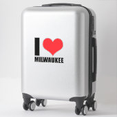 Sticker J'aime Milwaukee (Sur valise)