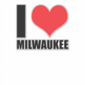 Sticker J'aime Milwaukee (Devant)