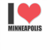Sticker J'aime Minneapolis (Devant)