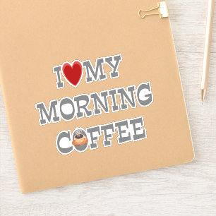 Sticker J'aime mon café du matin
