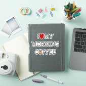 Sticker J'aime mon café du matin (Couverture iPad)
