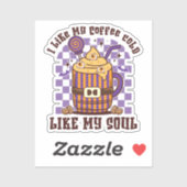 Sticker J'Aime Mon Café Froid (Feuille)