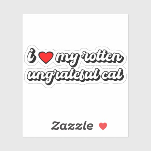 Sticker J'Aime Mon Chat Digne (Feuille)