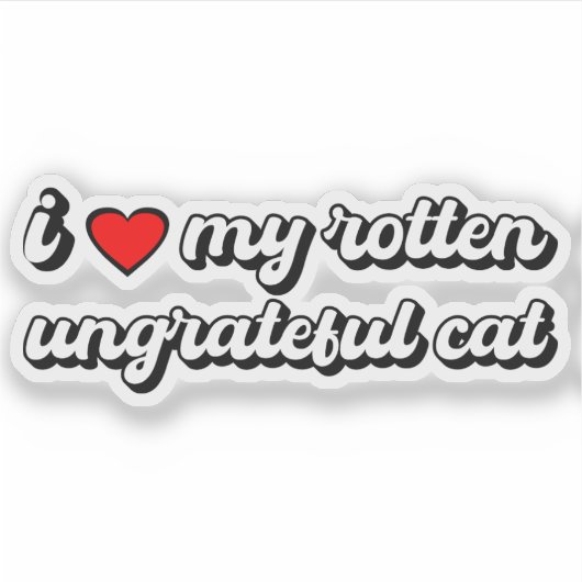 Sticker J'Aime Mon Chat Digne (Devant)