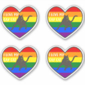 Sticker J'Aime Mon Chat Gay (Devant)