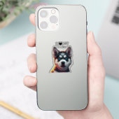 Sticker J'Aime Mon Husky (Téléphone)