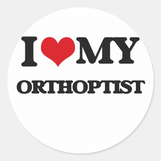 Sticker J'aime mon Orthoptiste (Devant)