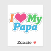 Sticker J'aime mon papa (Feuille)