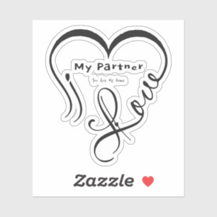 Sticker J'aime mon partenaire - Vous êtes mon chez-moi Cou