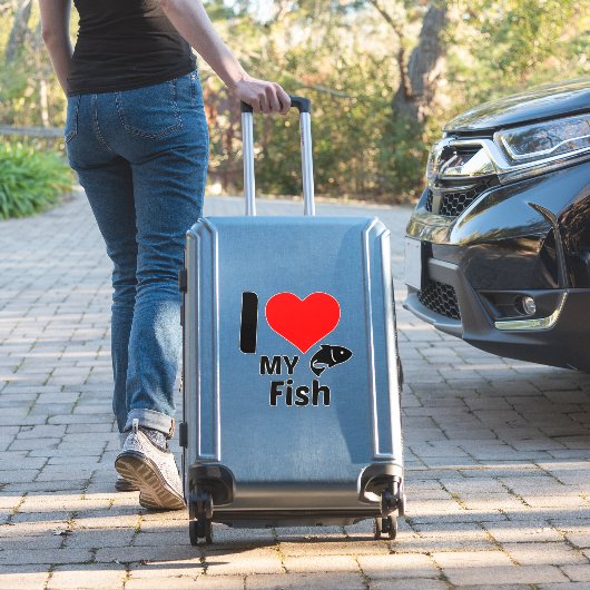Sticker J'aime mon poisson (Valise Insitu)