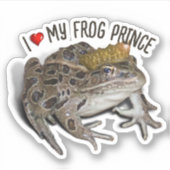 Sticker J'Aime Mon Prince De Grenouille (Devant)